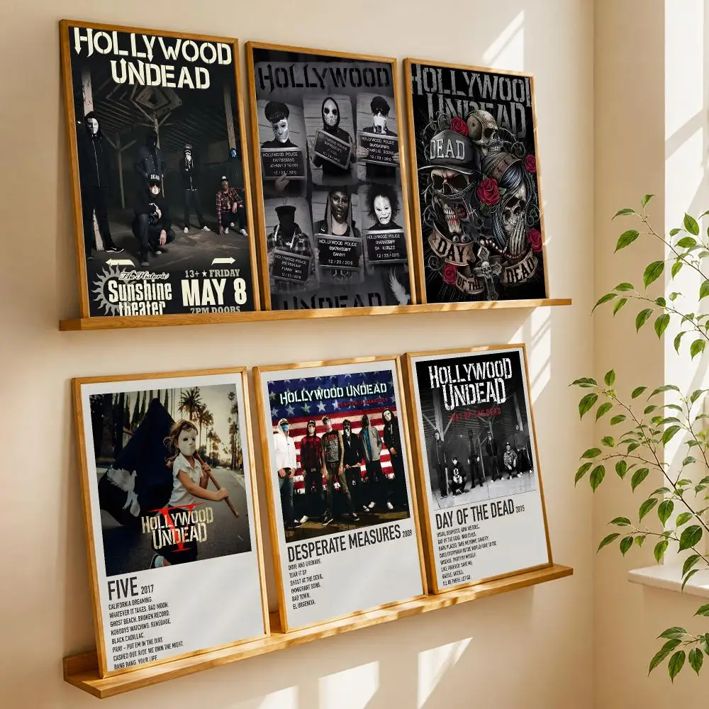 H-Hollywood U-UndeadS Band Poster HD Home Wall Stickers House Hallway Living Room Bedroom Bar Office Decor Art Prints