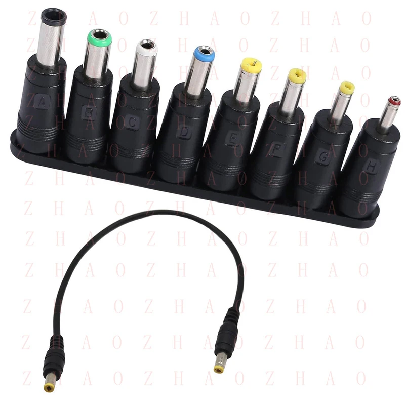 

L+ FOR 8-in-1 Universal DC Power Supply 5.5mm x 2.1mm Female to Male Adapter with Cable 2PCS