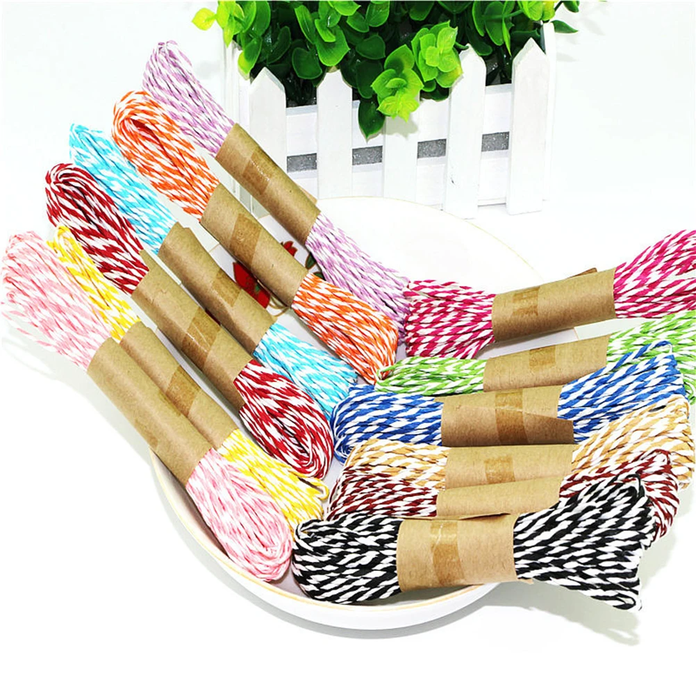 

12 Colors 10m Each Colored Paper Rope Braided Cord Raffia Twine Natural Ribbons Craft Decor Gift Wrapping Porcelain Tying