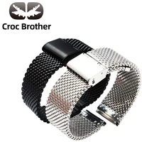 * Espesor de 3,0 mm * Correa de reloj gruesa 18 mm 20 mm 22 mm 24 mm Reemplazo de malla de acero inoxidable para hombres * Correa de reloj DW * Correa de reloj