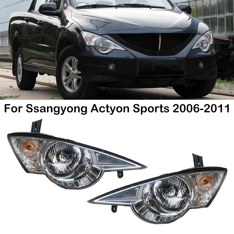 For Ssangyong Actyon Sports 2006 2007-2011 Car Front Bumper Head Light  Headlamp Headlight Front Fog Lamp 8310131103 8310231103