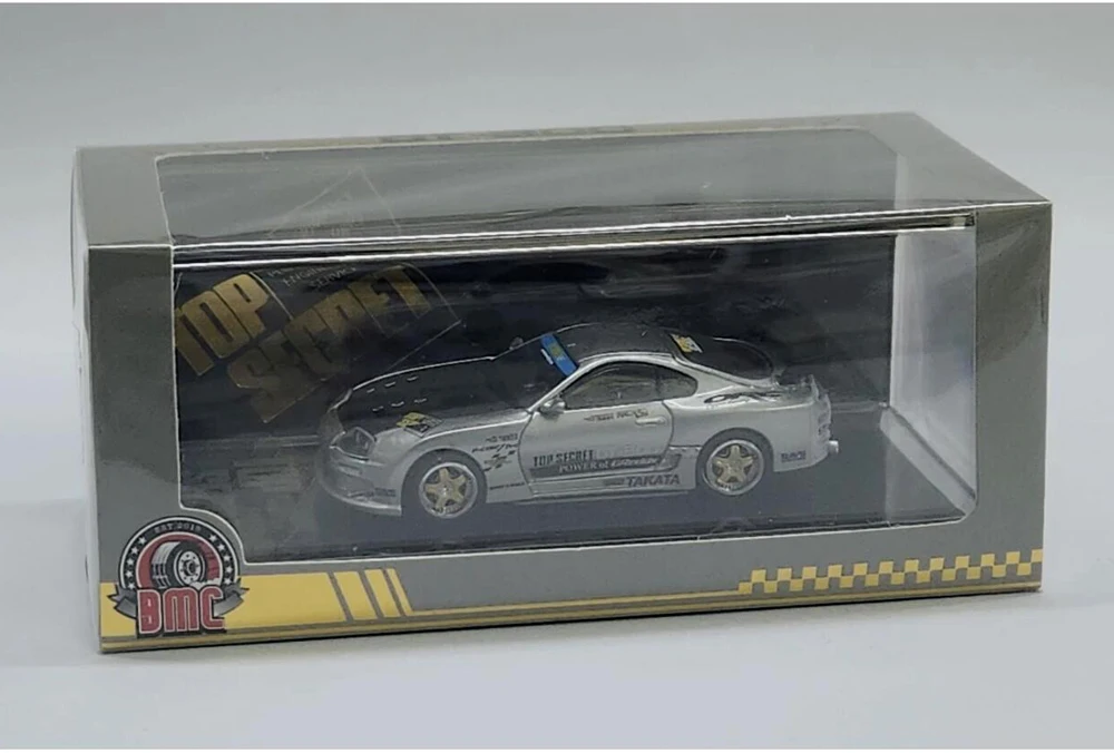 Nouveau 2025 BMC 1/64 échelle Supra GT-300 X voitures de course supérieures en alliage moulé sous pression jouet modèle de Simulation pour cadeau de Collection