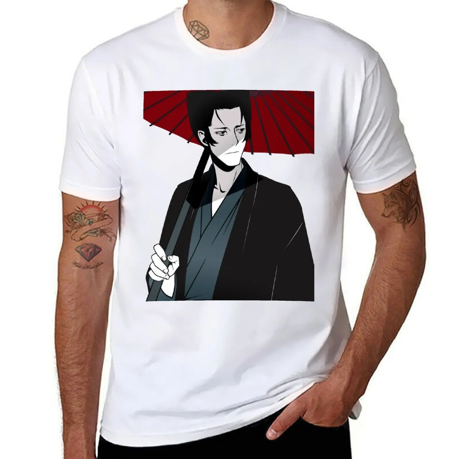 

Kaiki Deishuu Holding Umbrella T-Shirt man t shirts cotton funny t shirts cotton T-Shirt