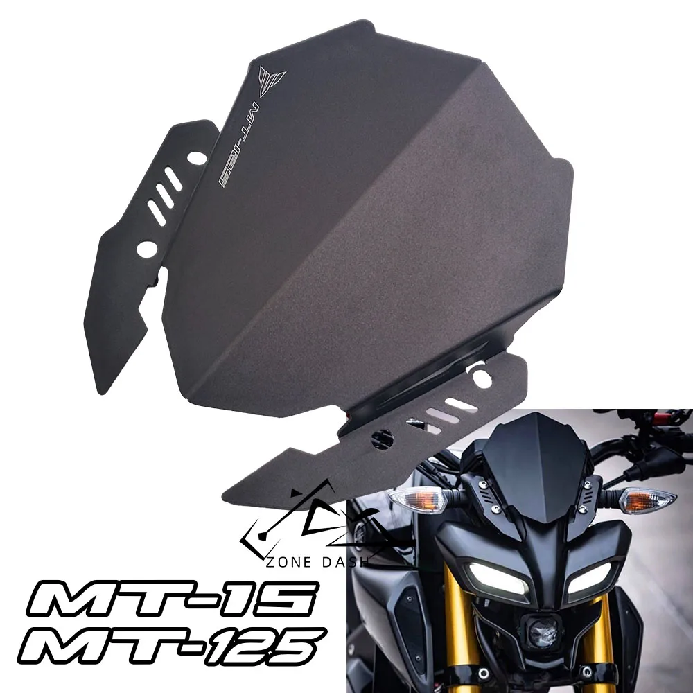 For YAMAHA MT125 Motorcycle Windshield Visor Windscreen MT-15 MT-125 MT15 Wind Shield Screen Bubble Deflector Protection CNC