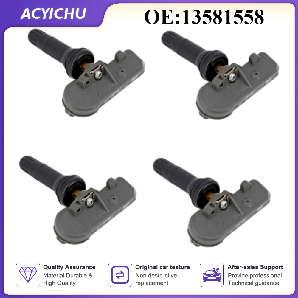 4PCS TPMS Tire Pressure Sensor 315 MHZ For Chevrolet Silverado For Chevy Suburban Tahoe Traverse 2007-2016 13581558