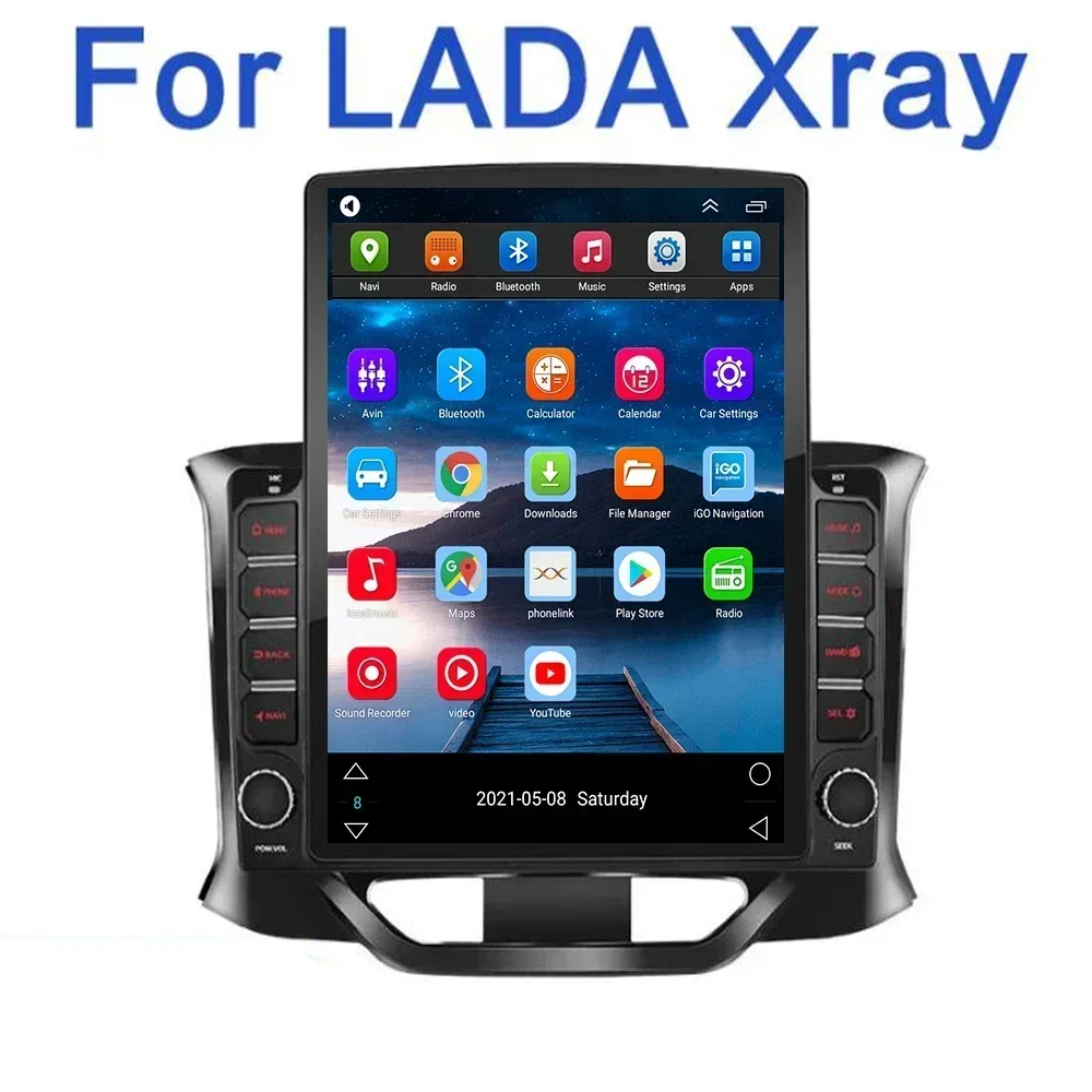 For Tesla Style 2Din Android13 Car Radio For LADA X Ray Xray tesla still 2015 -2035 Multimedia Video Player GPS Stereo Carplay