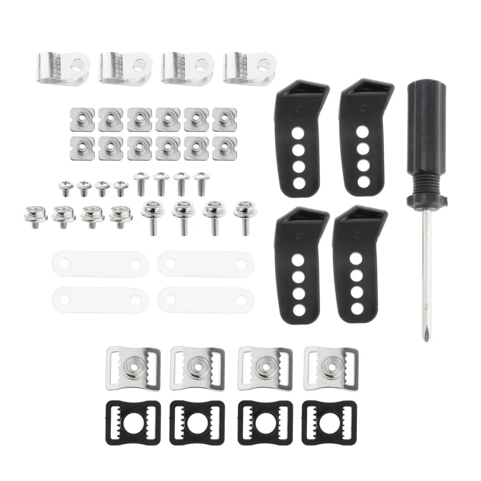 35Pcs Football Helmet Repair Kit R Clips Fixings Hockey Helmet Visor Screws for