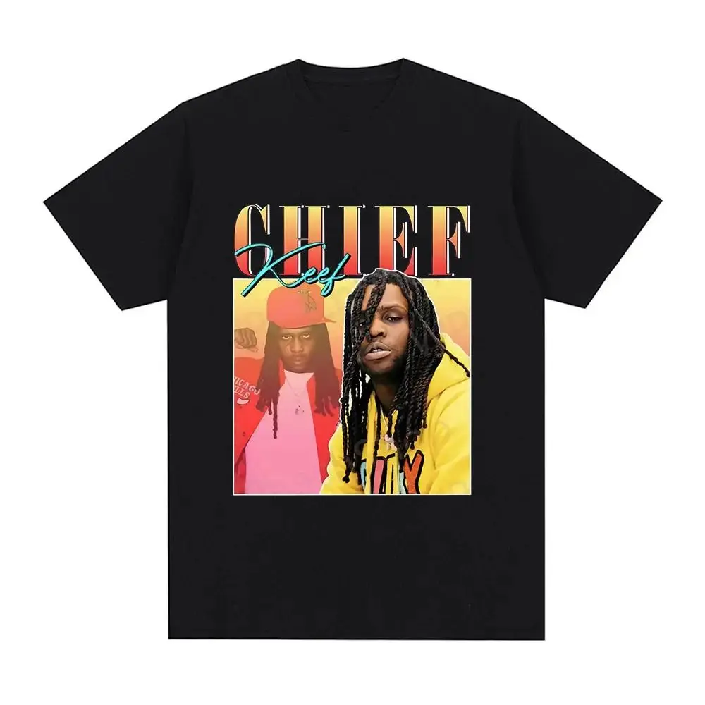 I Love Chief Keef T-Shirt Mode Lässig Kurzarm Vintage Gothic Oversized Print T-Shirts Hip Hop Lose Streetwear Unisex – Detail 27