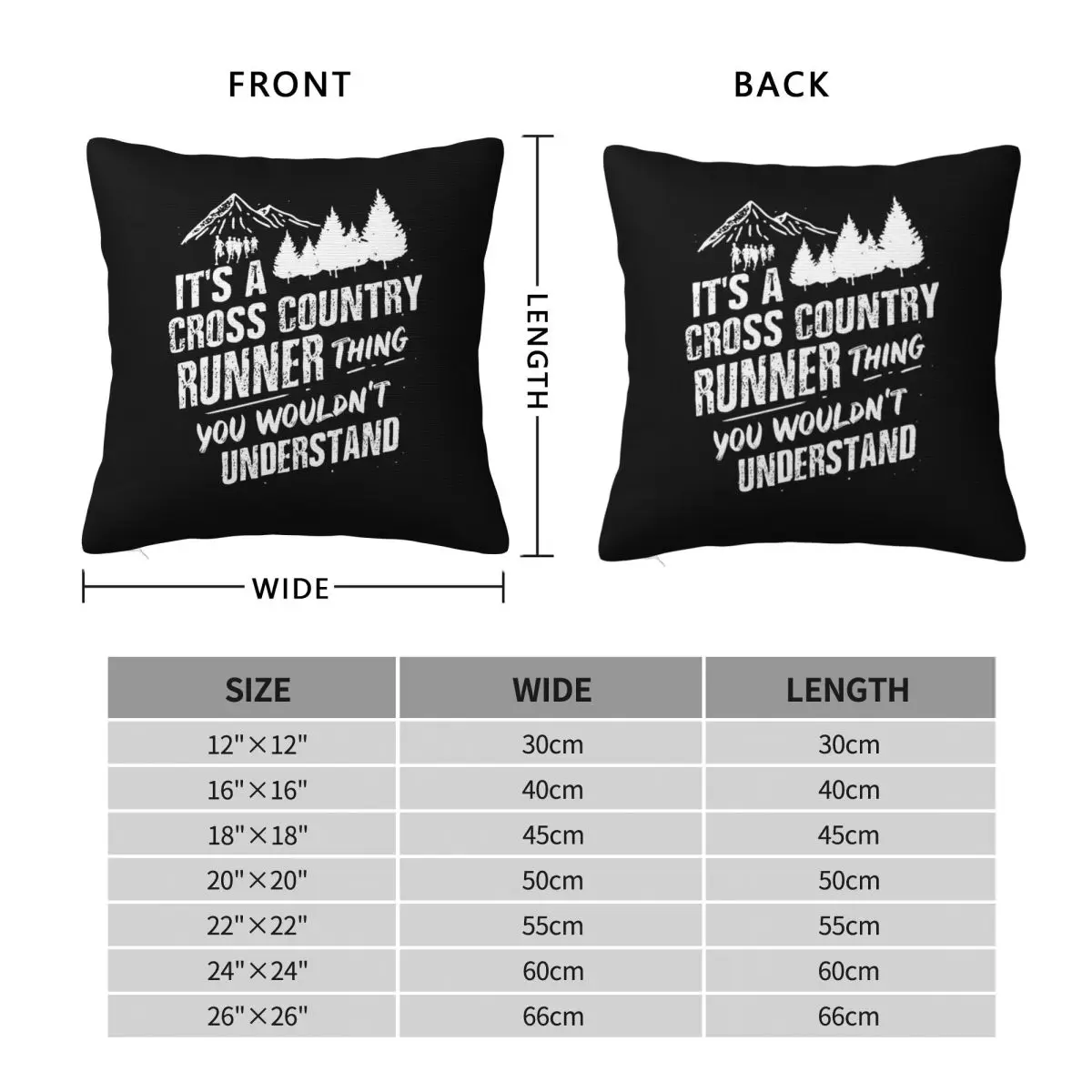 It's A Cross Country Runner Thing Square Pillowcase Polyester Linen Velvet Printed Decorative Throw Pillow Case Sofa Case 18