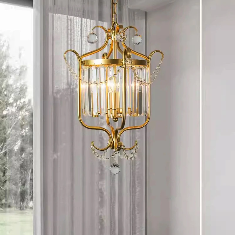 Imagem -05 - Modern American Led Pendant Light Romântico e Luxuoso Cristal Iron Art Chandelier Living Dining And Bedroom Designer Lamp Decor American Pendant Light