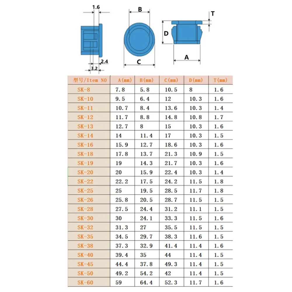 Black Plastic Round Grommet Gasket Hollow Wire Cable Protect Bushes Hole Plug Desktop through-hole buckle hole ring