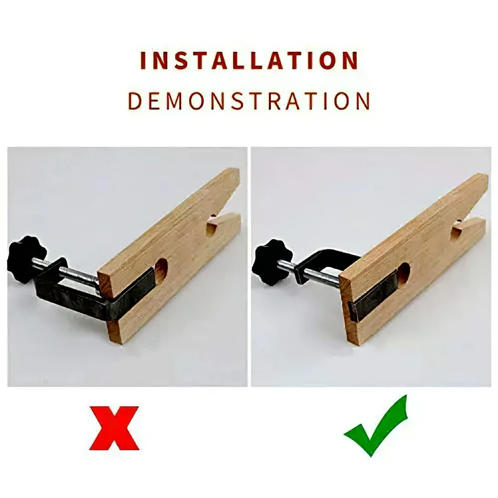 NIUPIKA V-Slot Wooden Bench Pin Multipurpose Bench Clamp with Wooden Bench Pin Jewelry Making Tool