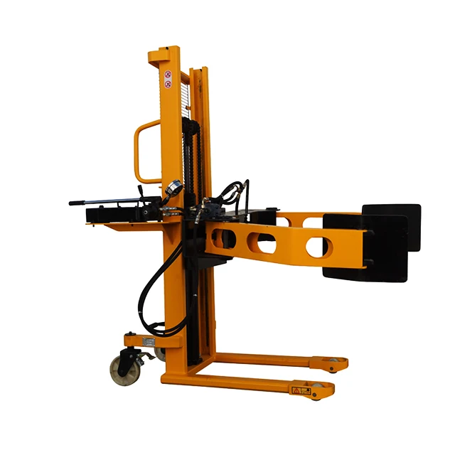 Semi Automatic Electric Straddle Portable Loading and Unloading Forklift Rotating Clamp Paper Roll Lifter Stacker