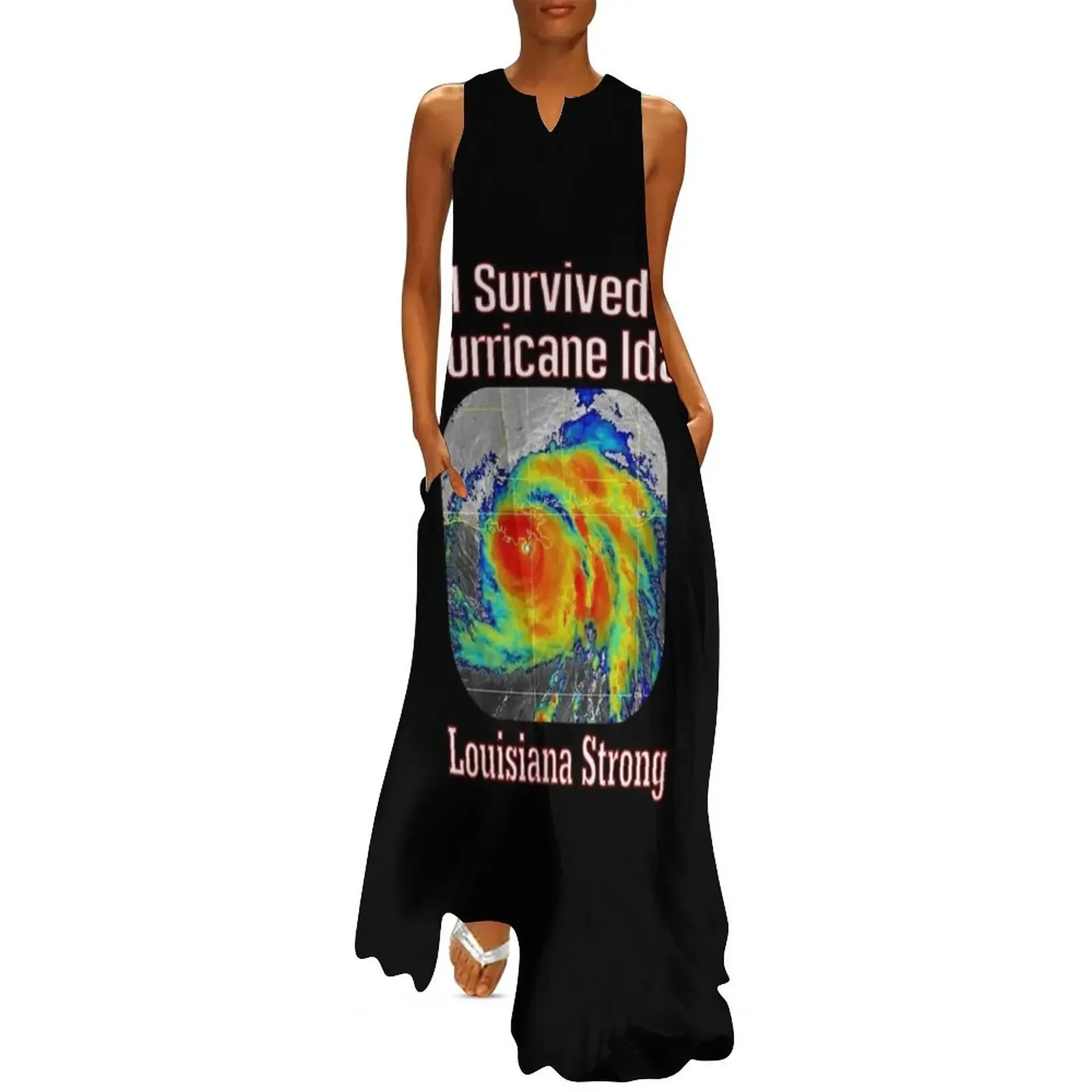 

I Survived Hurricane Ida Louisiana Strong Long Dress Casual dresses summer dresses for women 2025 luxury dress Dress