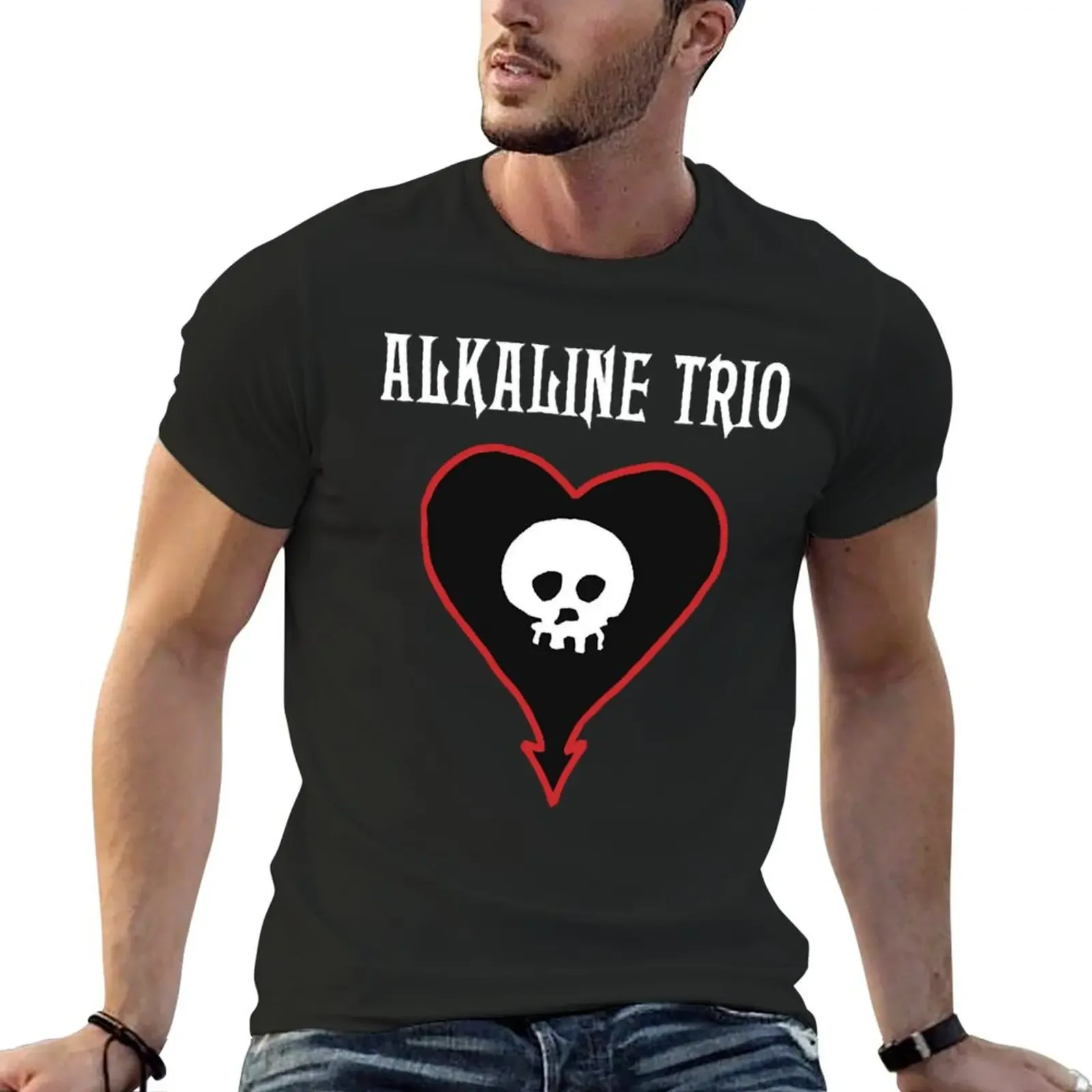 alkaline trio music band logo T-Shirt cute tops blanks luxury clothes men