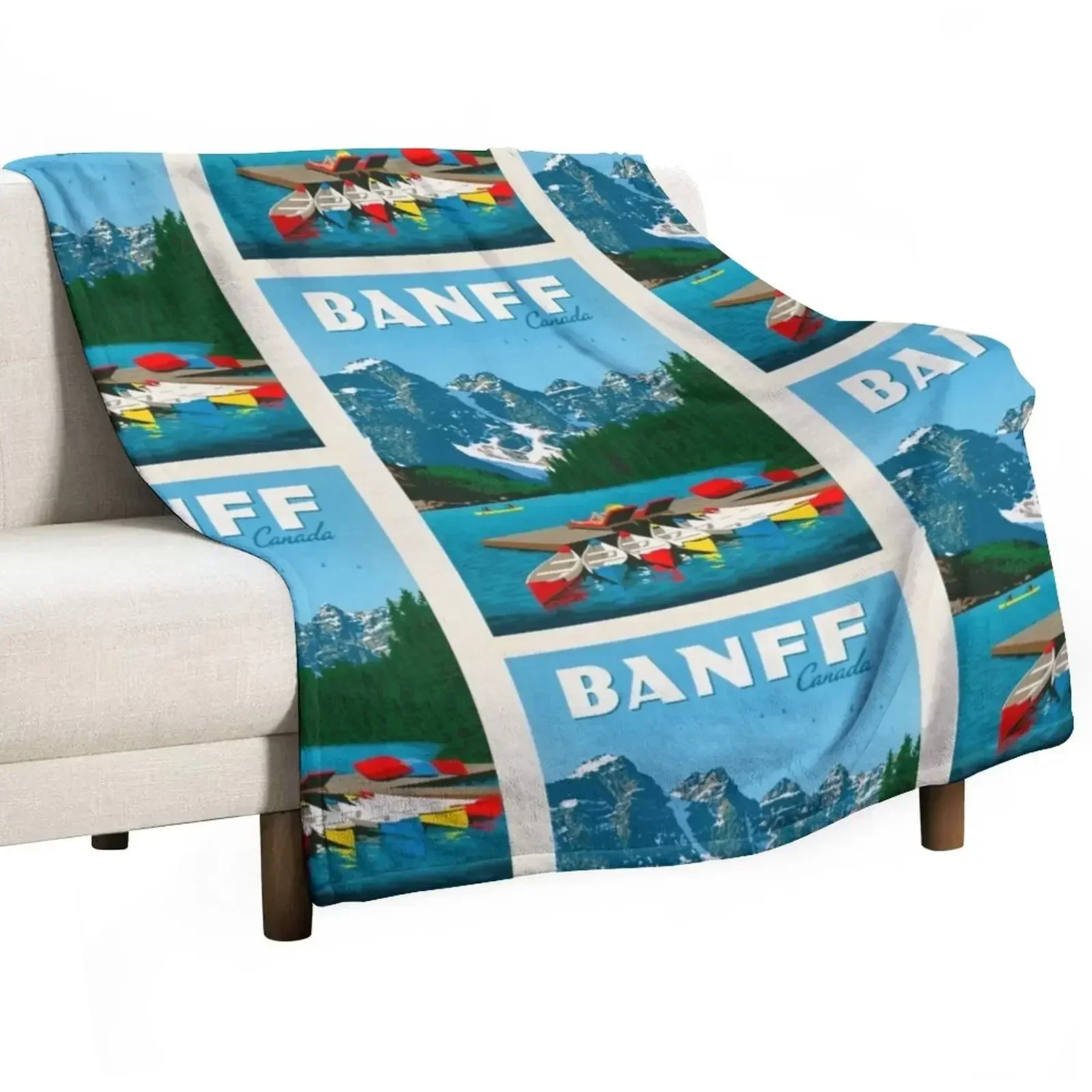 

Banff Canada Throw Blanket for winter Retros Beautifuls Luxury Blankets