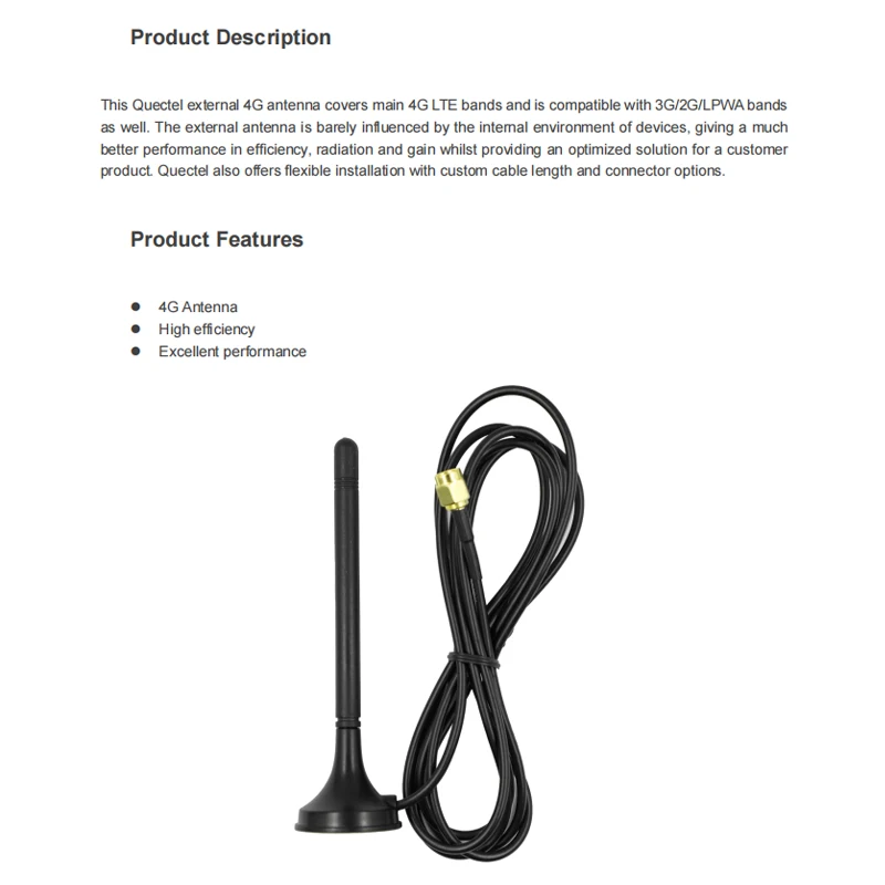 YE0021AA 690-960MHz Multi-band sucker antenna 4G LTE antenna, SMA Male