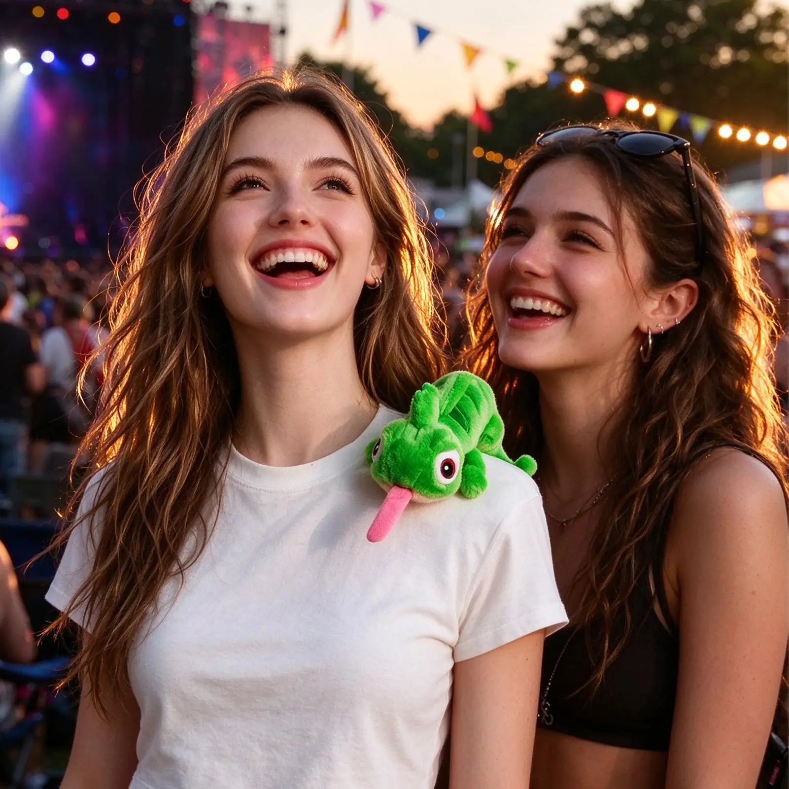 Shoulder Buddy 6 Inch Soft Cute Magnetic Wearable Cosplay Prop Lizard Stuffed Animal For Theme Party Stage Performance Daily