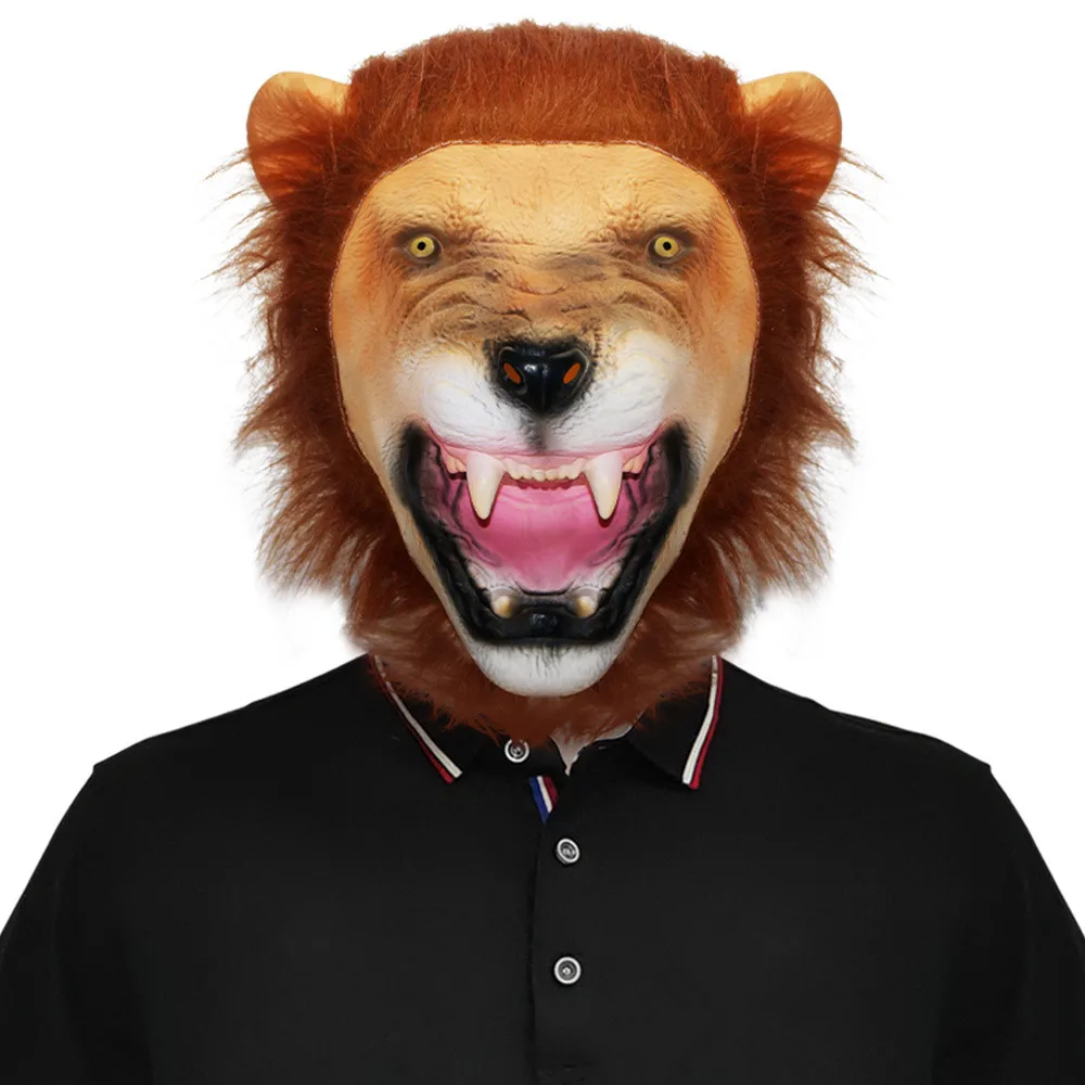 Masque Lion en Latex avec Crinière – photo 3