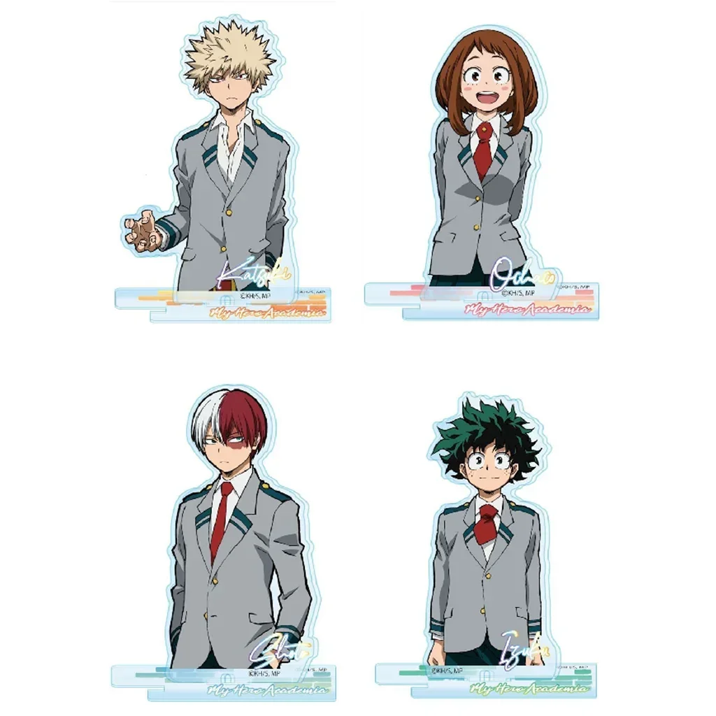 Anime Ochaco Shoto Izuku Katsuki Mini Figure Doll Acrylic Stand Model Plate Cosplay Toy for Gift