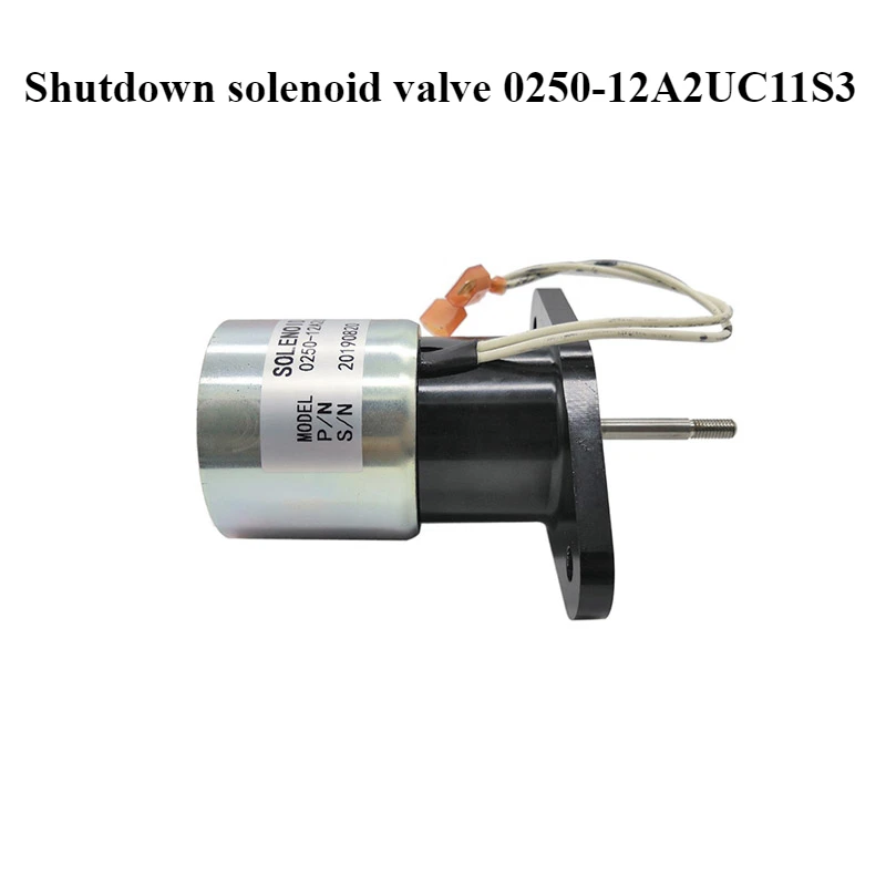 0250-12A2UC11S3 shutdown solenoid valve for excavator engine accessories shutdown solenoid valve