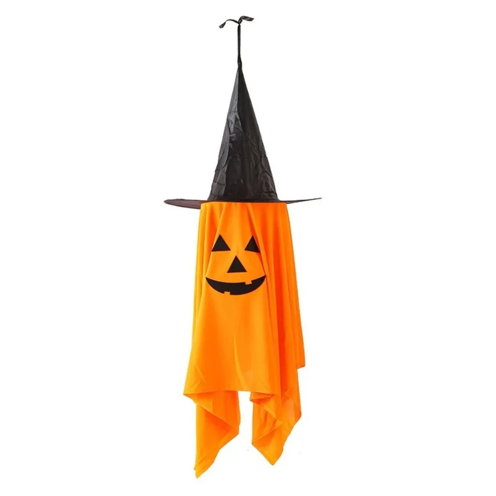 E5 Hanging Pumpkin Hat Halloween Decor Easy Installation Creative Hats Ornaments Reusable Foldable Halloween Pumpkin Pendant
