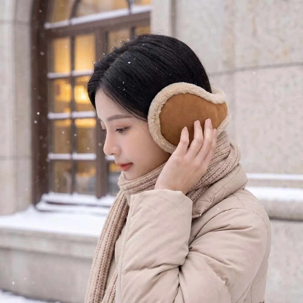 Ear Warmers Thickened Winter Earmuffs Windproof Fleece Lining Foldable Headbands Soft Collapsible Ear Warmers Adults