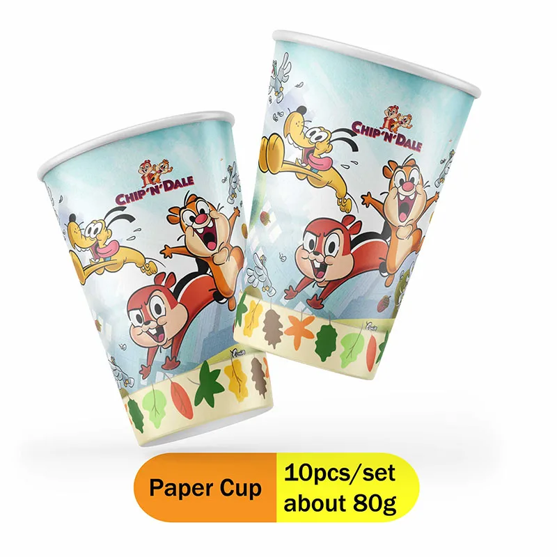 Disney Chip 'n' Dale birthday Party Decorations with Disposable Tableware squirrels Children's Day baby shower holiday supplies