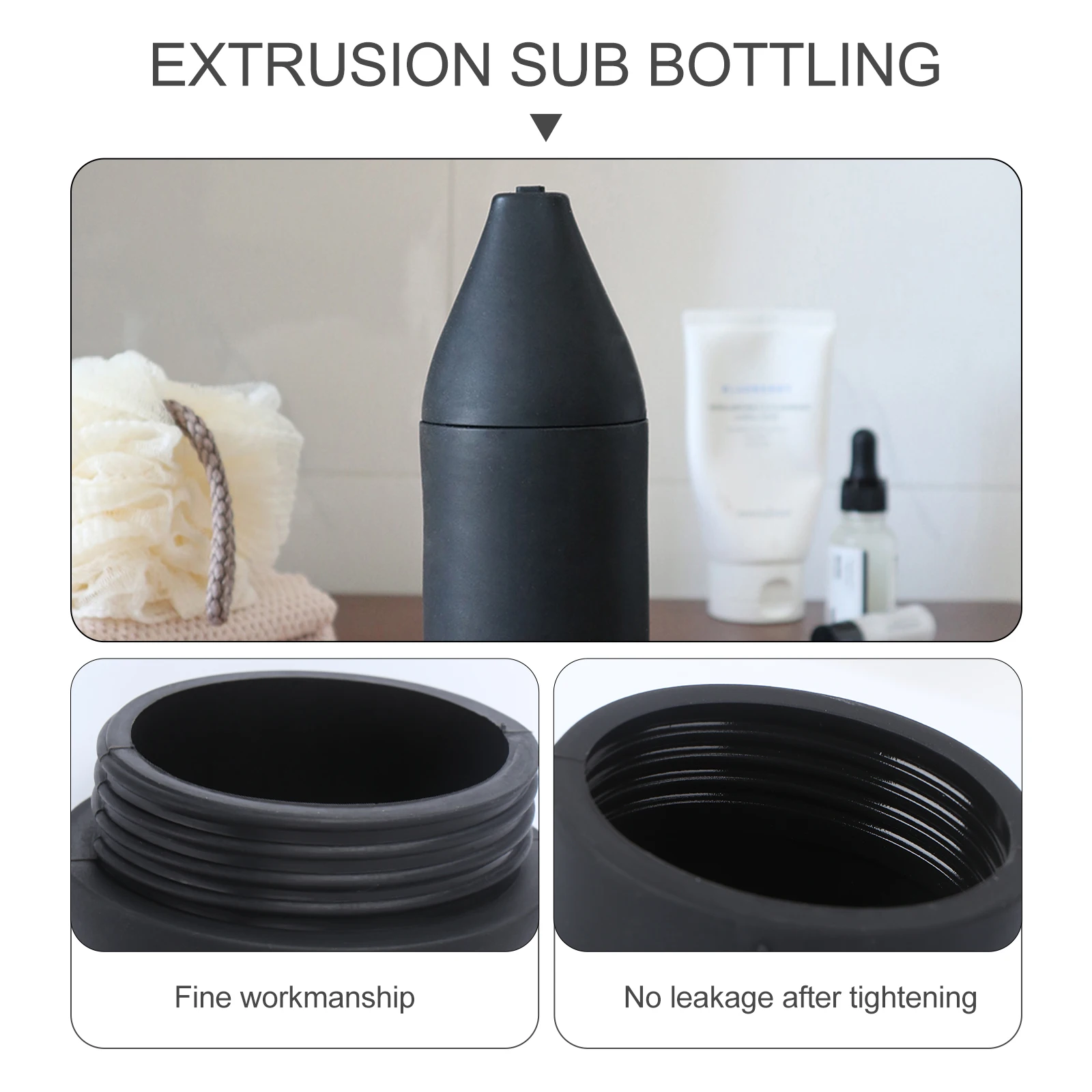 

Silicone Travel Bottle Portable Hand Wash Container Refillable Lotion Dispenser 100ml Squeeze Style Black Soap