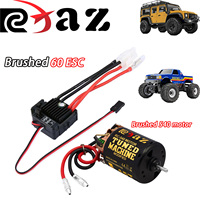 RCXAZ RC 1060 60A Brushed ESC with 540 Brushed Motor for RC 1/10Axial SCX10 Traxxas Hsp Crawler Bigfoot Short Truck Flat Running