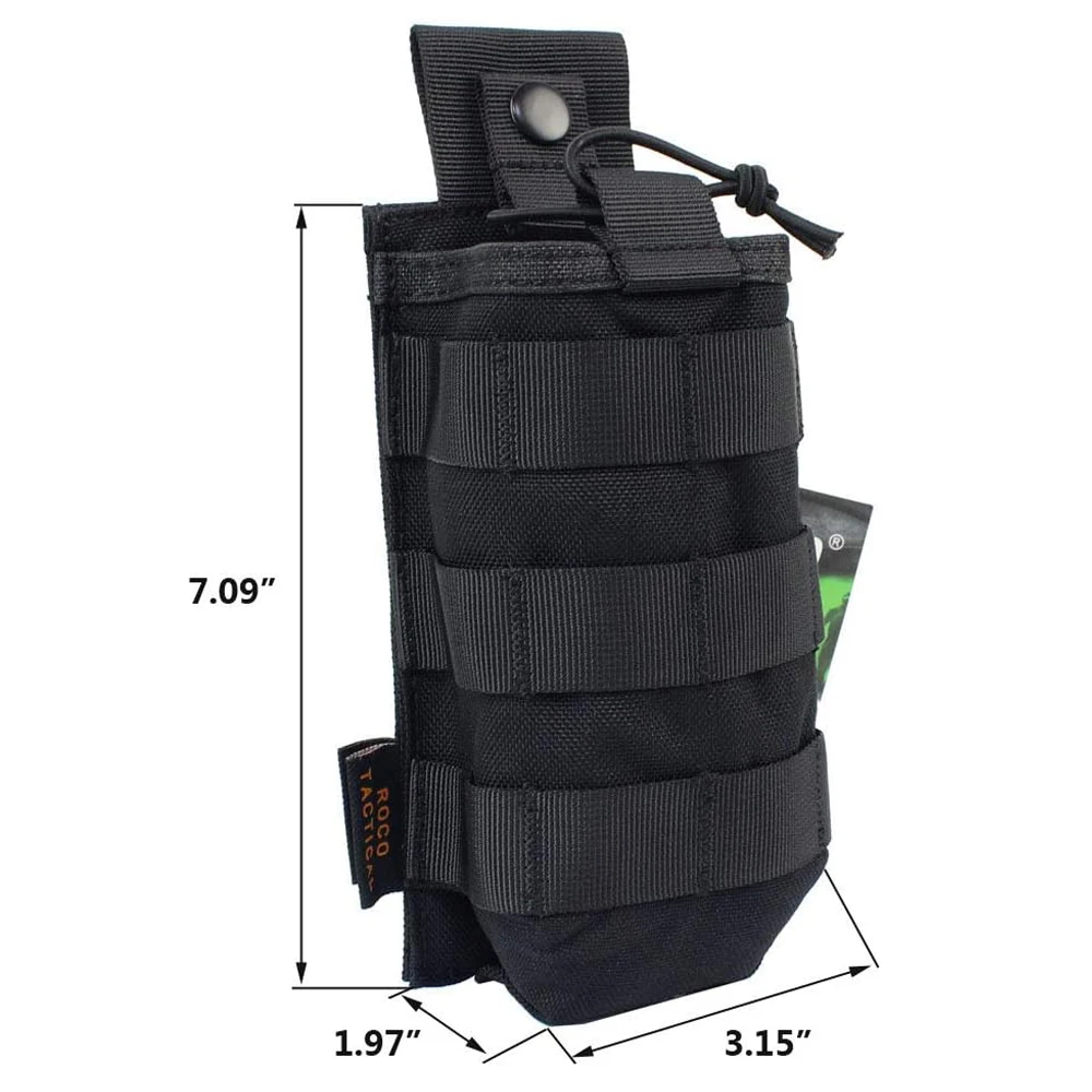 Tactical Radio Pouch - 1000D Tactical Molle Two Way Radios Holder Case for Walkie Talkies