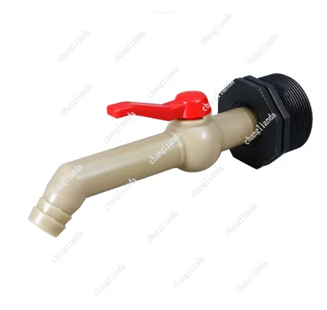 200L Drum Tap with Cross Lid Plastic Barrel Faucet Large Flow Valve for Oil Chemical Drum Leak Proof Discharge Easy to Use