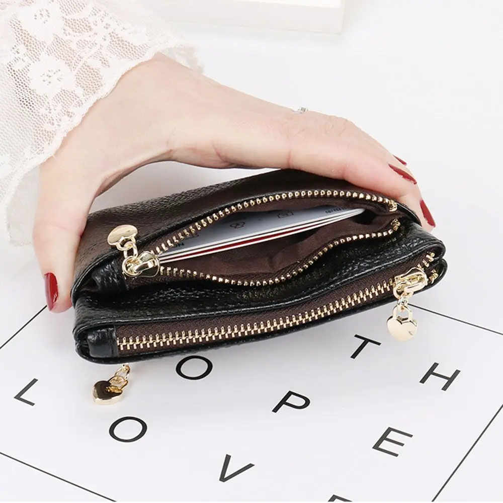 New Leather Coin Purse Women Mini Change Purses Kids Coin Pocket Wallets Key Chain Holder Zipper Pouch Card Holder Wallet bag