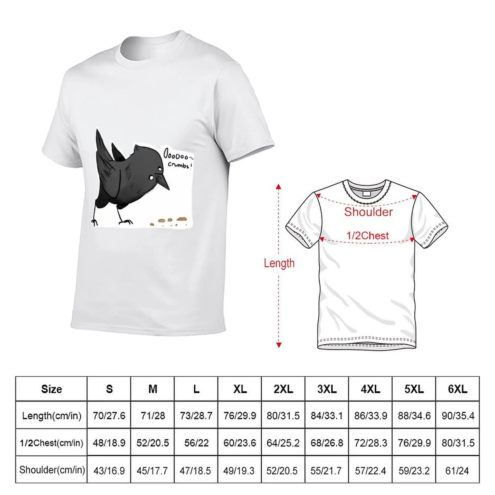 Crow feeding time T-Shirt shirts graphic tee clothes cotton t shirt men