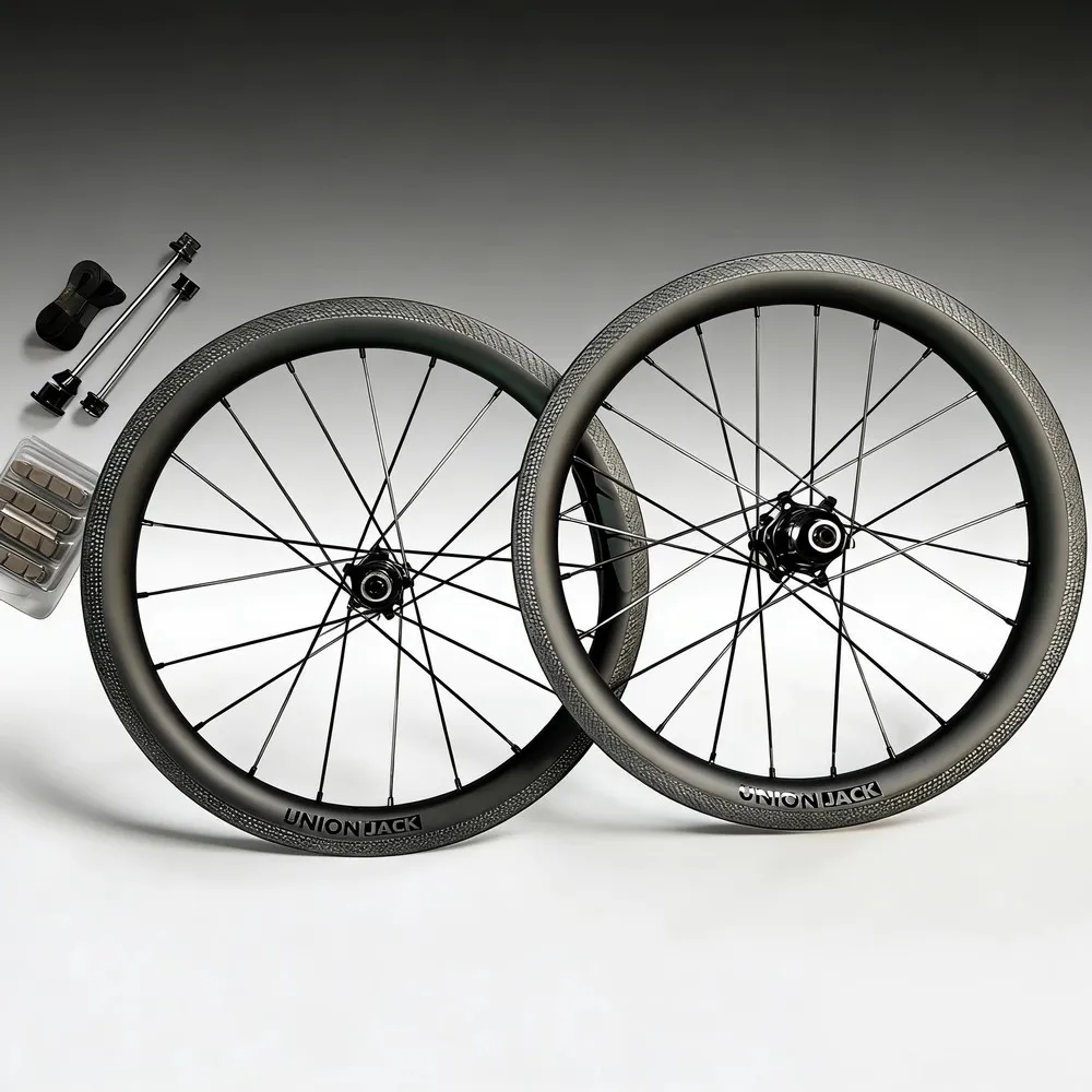 

Unionjack carbon rim new Ultra light wheelset with ENDURO ceramic hub for brompton 7speed wheel cline pline tline C1