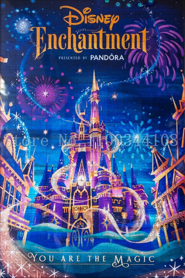 35/300/500/1000 Pieces Disneyland Jigsaw Puzzles Fantasy Magical Castle Wooden/paper Puzzles Children Intelligence Game Toys