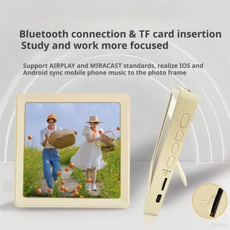 For Valentine' S Day Birthday Gift- Personalized Music Photo Frame Fridge Magnet With Playback& Recording