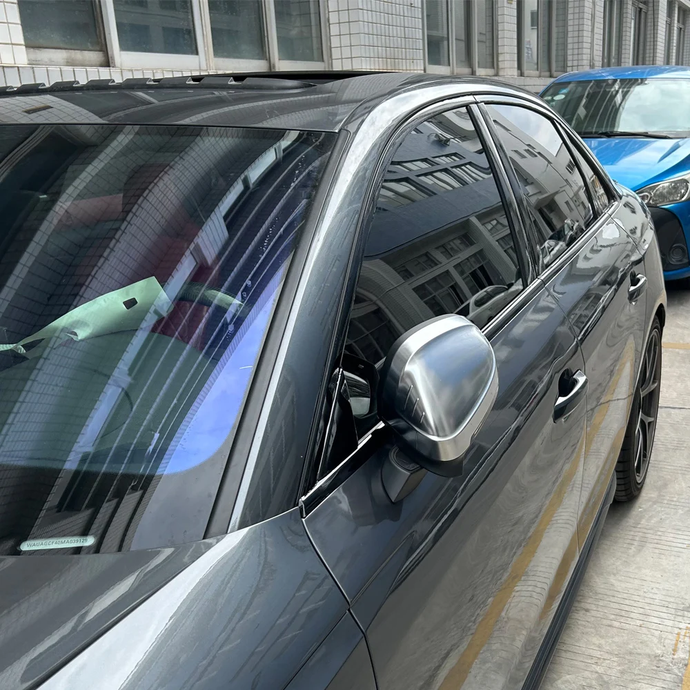 Für Audi A4 S4 B9 2017-2025 Limousine Fenster-Chrom-Abdeckung Blackout ABC-Säulen Hochglanz-Schwarz-Aufkleber – Detail 6