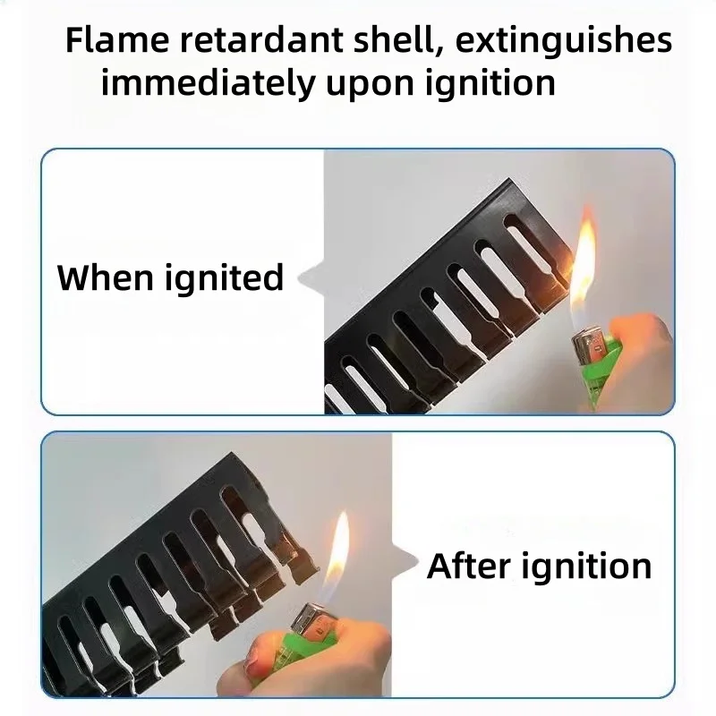 Flame retardant Cable Trunk PVC Cable Management tray Open Slot Channel Desk wire Organizer Industrial cabinet box Cable Raceway