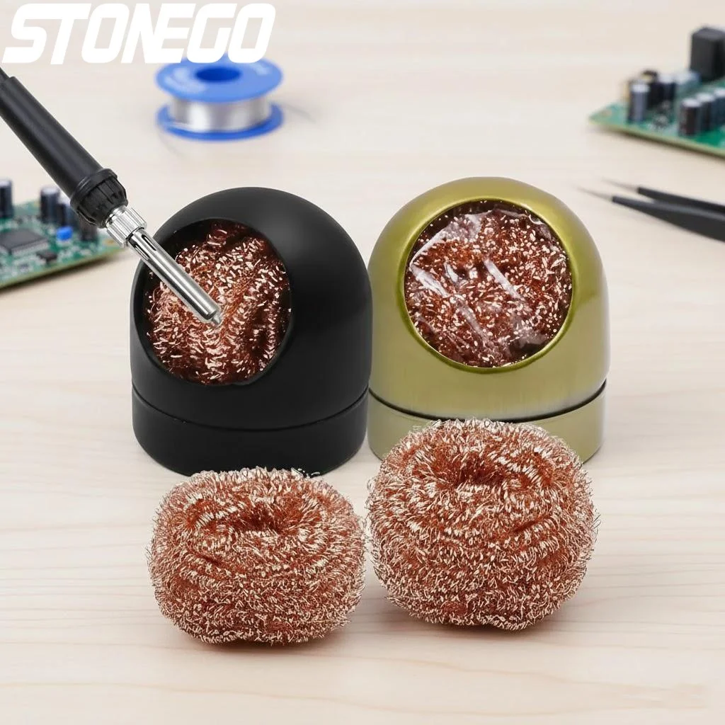 

Cleaning Ball for Soldering Iron Nozzle and Filter Cleaning Copper Wire Cleaner Slag Box Metal Ball Solder Sucker Accessory