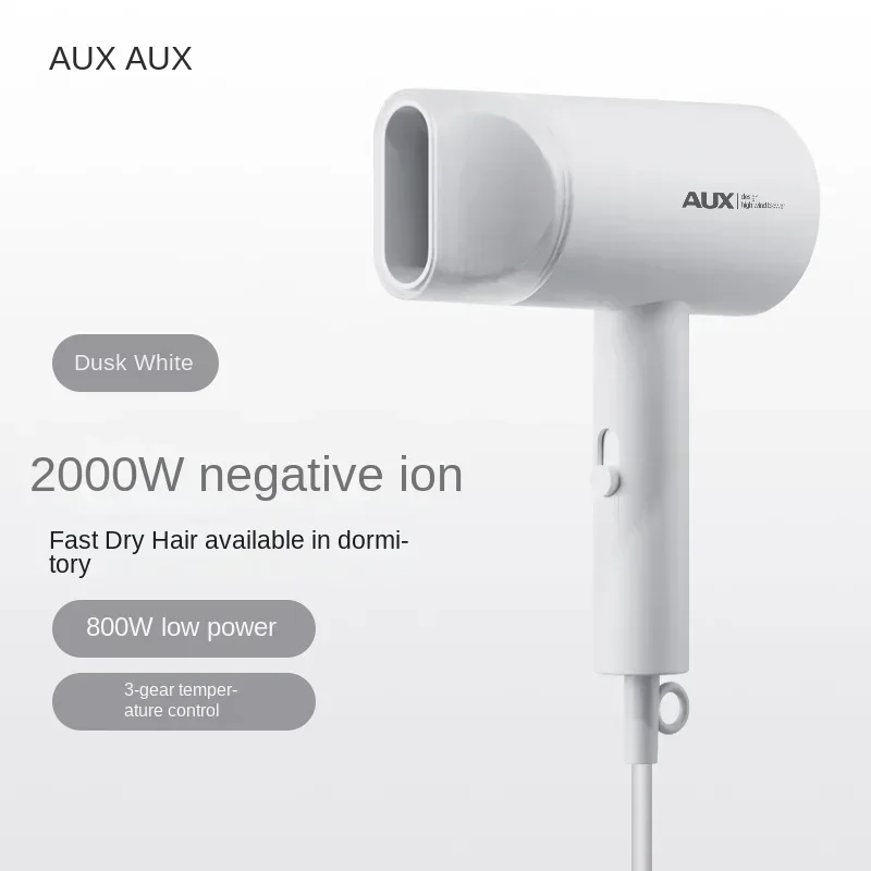 

Mini Hair Dryer 800W for Dormitory, Low Noise, Negative Ion, Hair Care Blow Dryer by AUX 220V