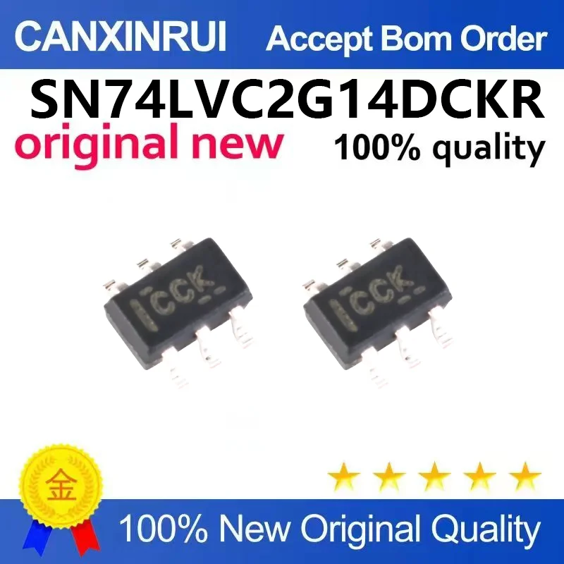 （5pcs-100pcs）Brand new original SN74LVC2G14DCKR silk screen CF5 SC70-6 dual channel inverter chip