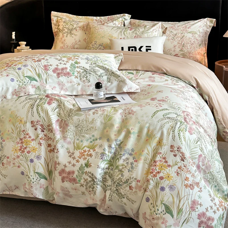 Svetanya Egyptian Cotton Underwear Bedding Sets Linens Queen King Ru Size Print Sheet Pillowcase Duvet Cover Set