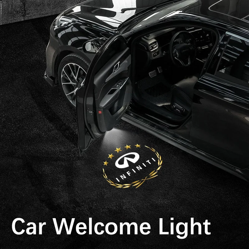 LED Logo Projector Puddle Light Ultra-Bright Welcome Light 3D Laser Ghost Shadow Light For Infiniti Q50 Q60 Q70 G37 G25 M25 FX37