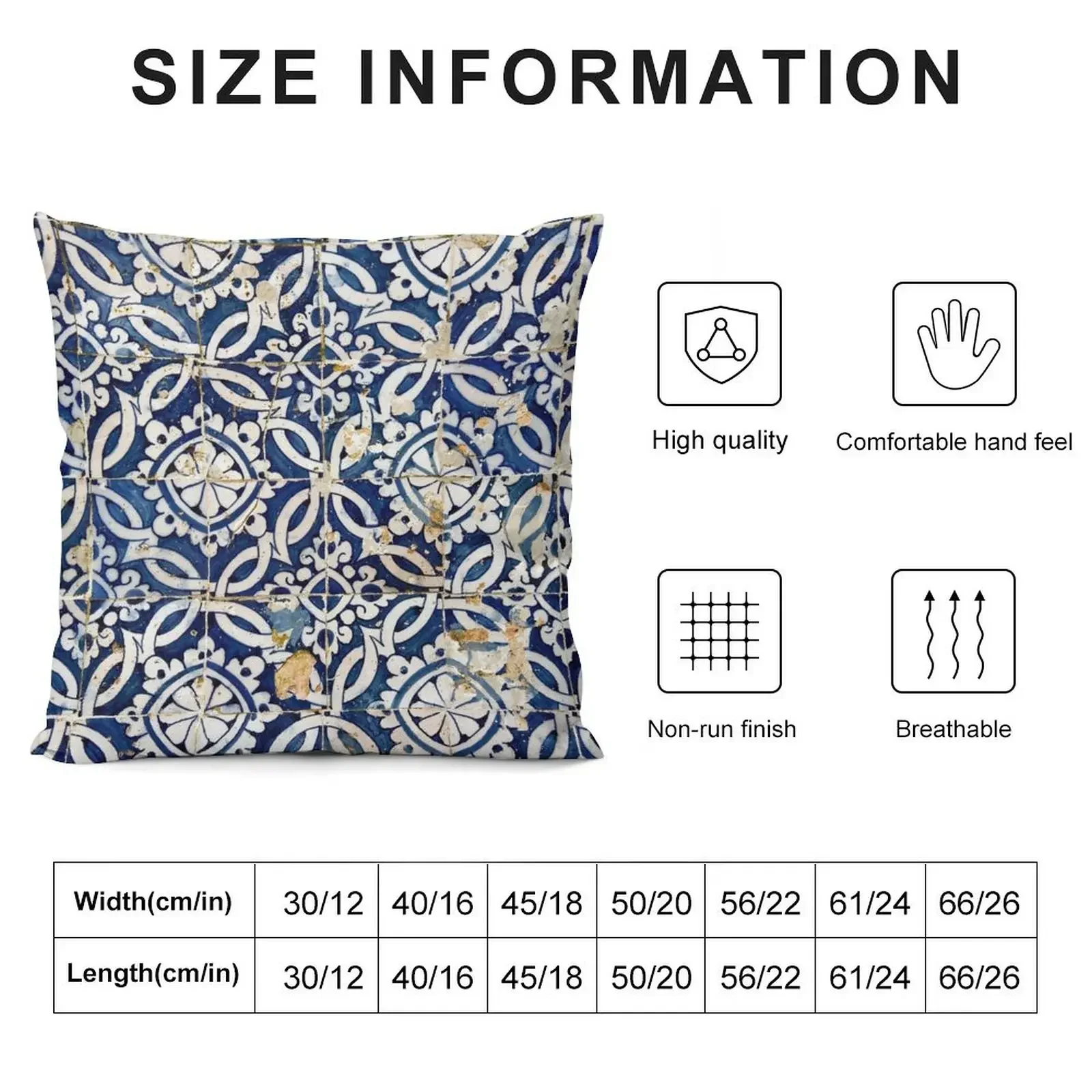 Portuguese glazed tiles Throw Pillow Pillow Decor covers for pillows Elastic Cover For Sofa bed pillows pillow