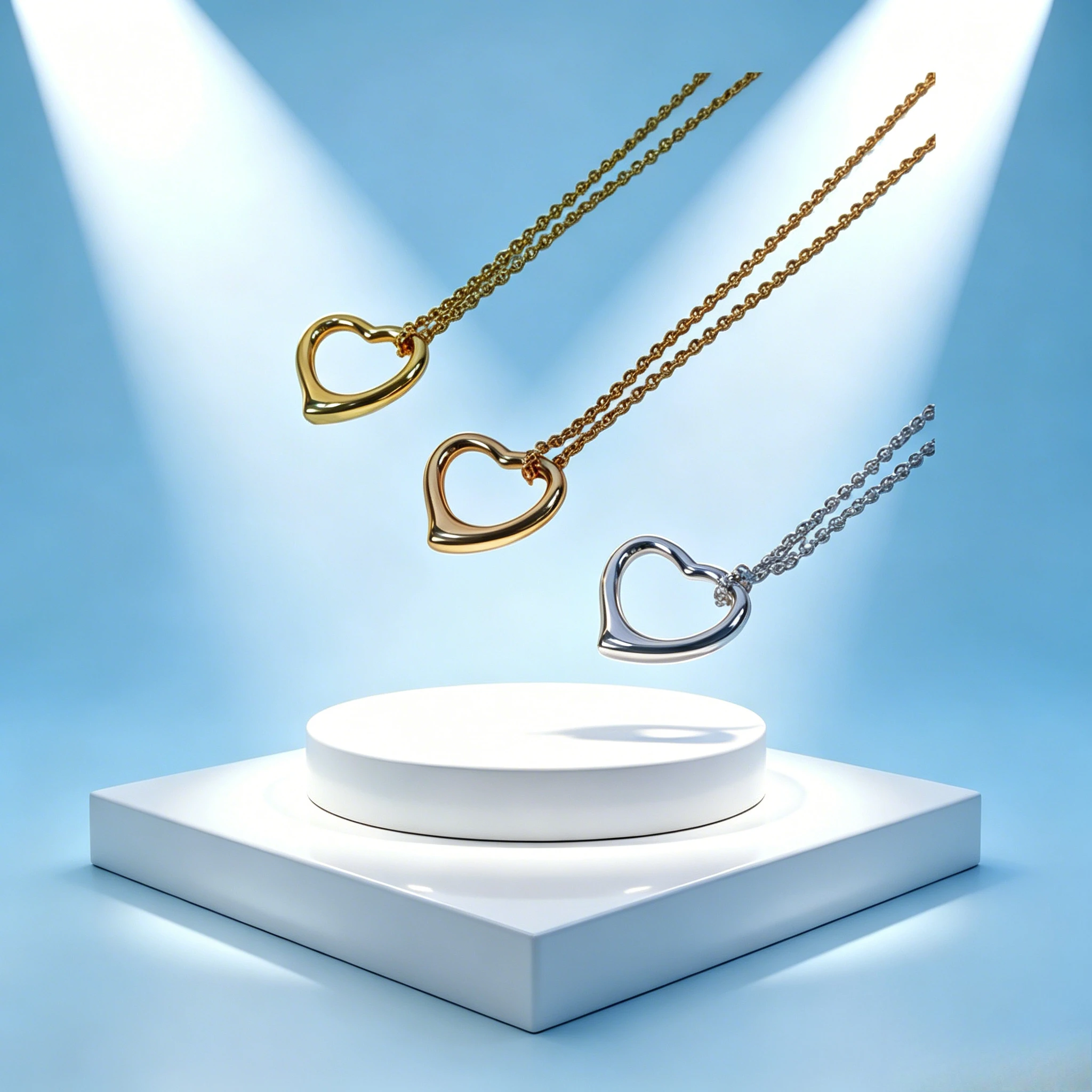 

Love Heart Simple Women's High-End Version Heart-Shaped Hollow Pendant High-End Collar Chain Cross-border Jewelry