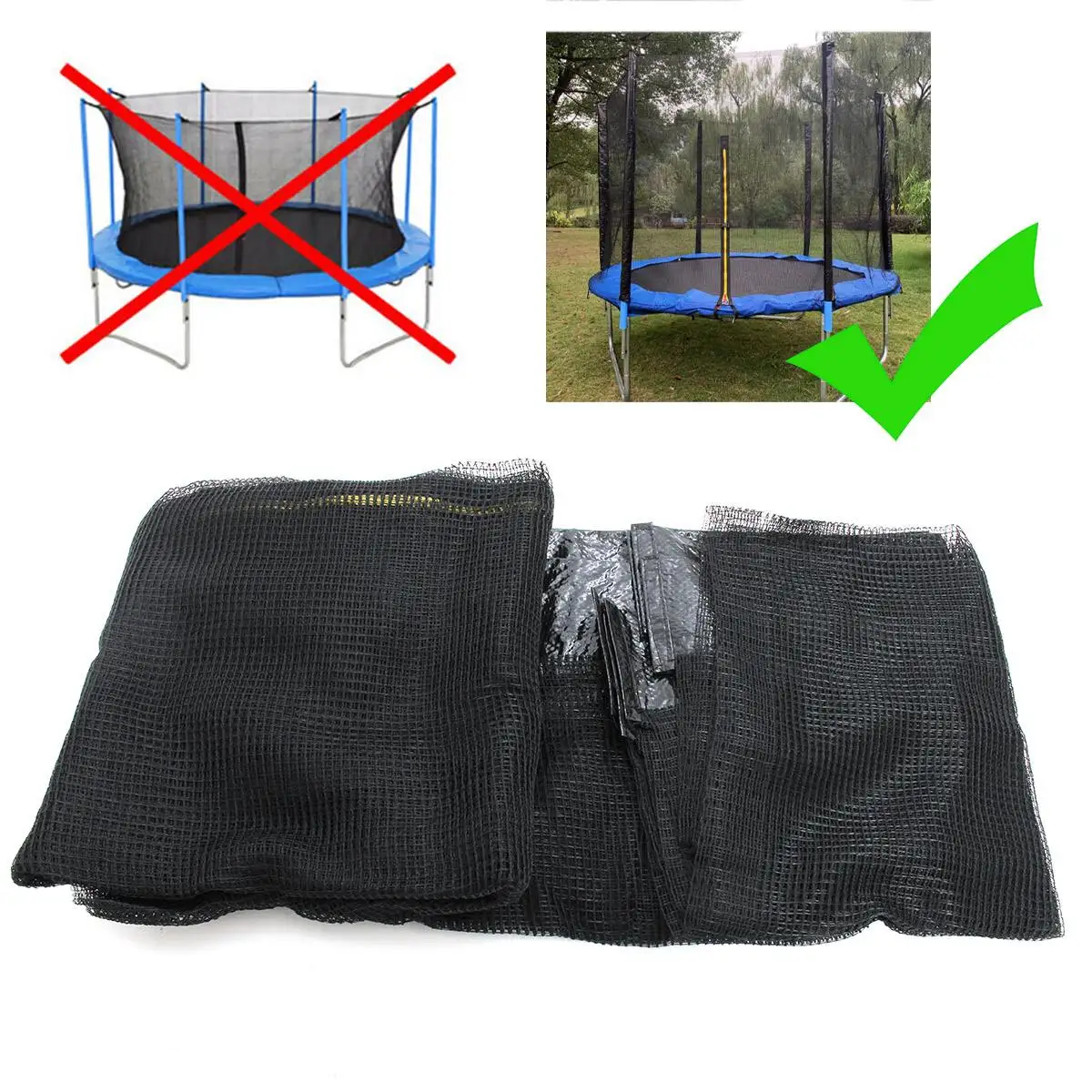 8ft 10ft 12ft 14ft Outdoor Trampoline Protective Net For Anti-fall Trampoline Jump Pad Safety Net Protection Guard Kid Children