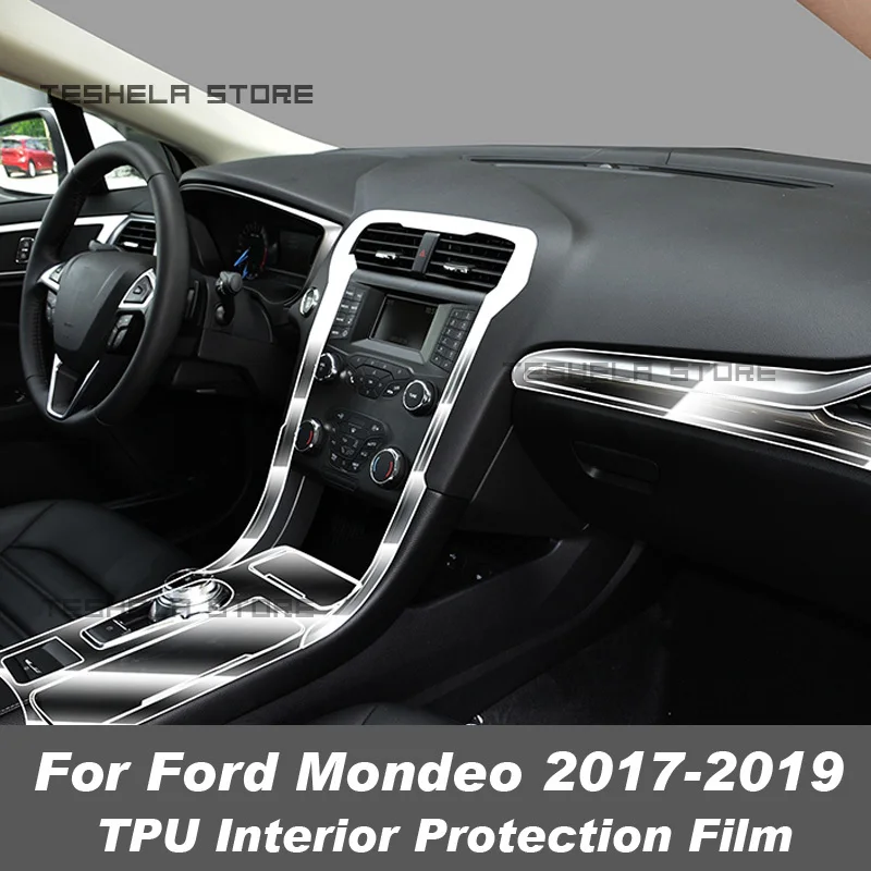 For Ford Mondeo 2017 2018 2019 Car Interior Center Console GearBox Panel Navigation Transparent TPU Protective Film Anti-scratc