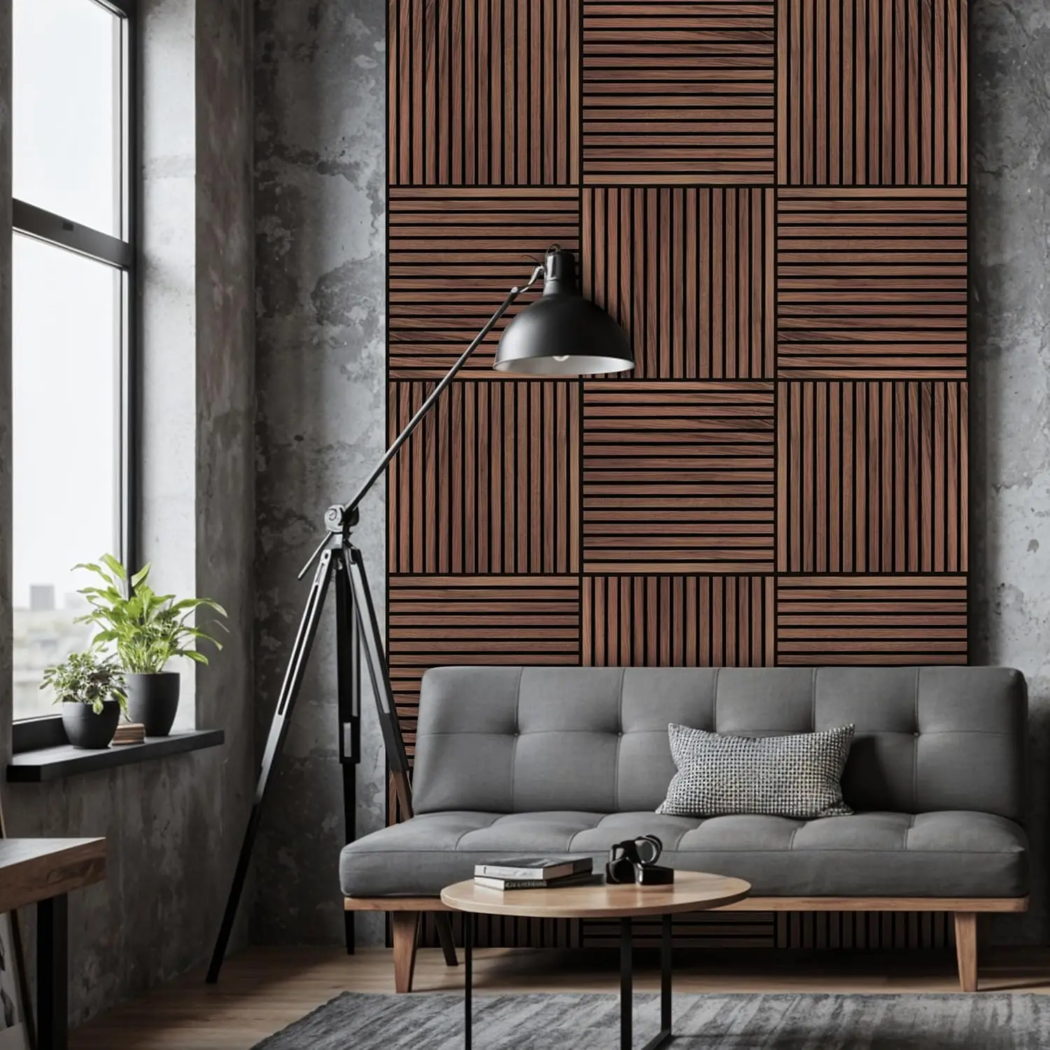 ألواح حائط عازلة للصوت للمعالجات الصوتية في استوديو التسجيل - 4 عبوات مطلية بالأشعة فوق البنفسجية مقاس 24 بوصة × 24 بوصة × 1 بوصة ومقاومة للحريق #4