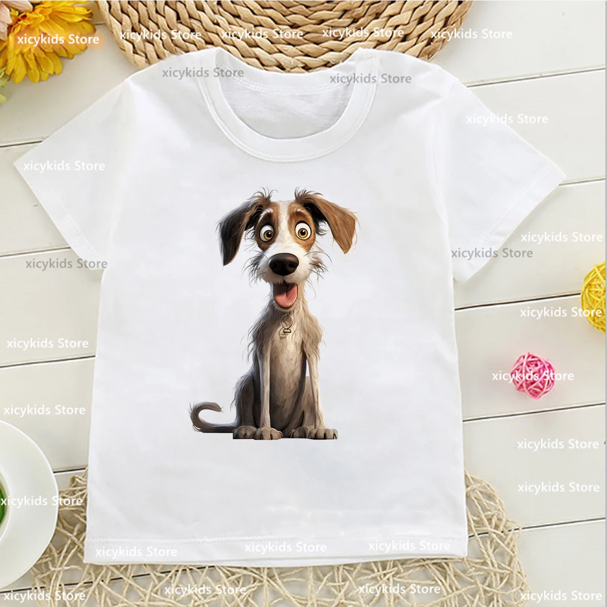 New Boys T-shirt Funny Dog Animal Poodle Puppy Graphic Print Kids T shirt Cute Children's Clothing Fashion Girls T-shirt Tops